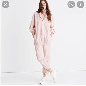 Madewell light pink coveralls